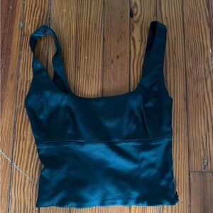 Elegant Black Satin Crop Top